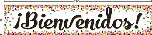 Vista 3 de Confeti Bienvenidos (bienvenida española) Banner (TCR5324)