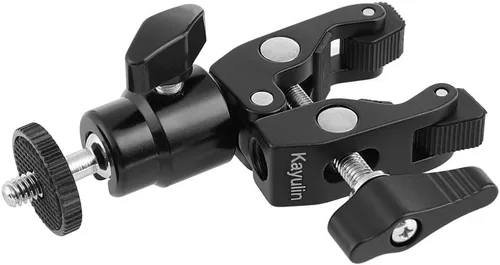Vista 5 de Abrazadera de cangrejo estupenda con soporte de cabeza de bola para accesorios fotográficos (negro)