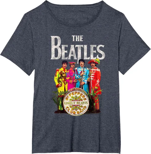 Vista 52 de The Beatles Sgt. Pepper's Lonely Hearts Camiseta de manga corta Negro