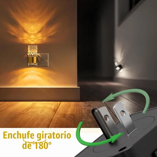 Vista 5 de L LOHAS LED Luz nocturna, luces nocturnas modernas que se enchufan a la pared