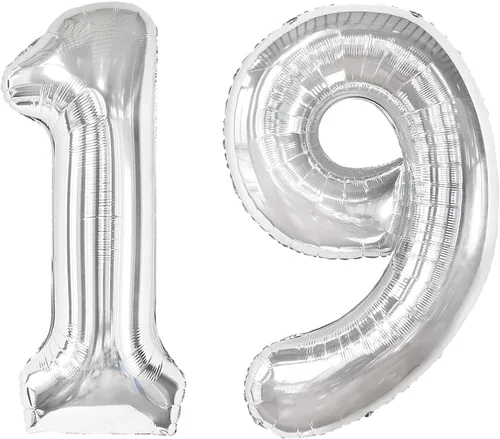 Vista 341 de Globo negro de 40 pulgadas con números del 0 al 9 (cero-nueve), globo de cumpleaños de gran tamaño, globo de helio de aluminio con números grandes
