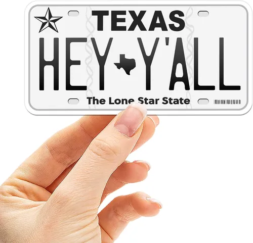 Vista 29 de Calcomanía para placa de matrícula de Texas, elige entre más de 50 ciudades de TX, calcomanía para parachoques de Texas para automóvil, calcomanías