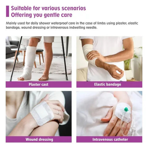 Vista 9 de Fundas de fundición para patas de ducha, funda impermeable para ducha/natación, protector de molde para piernas de ducha para adultos, botas
