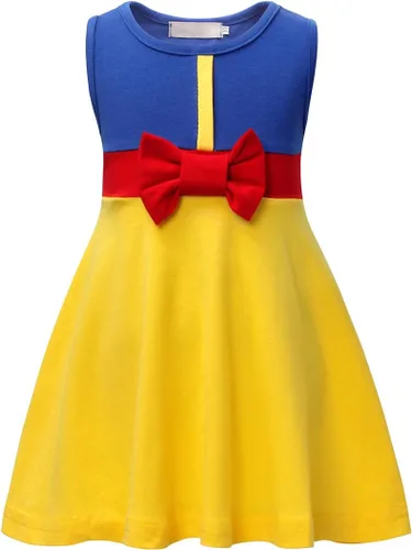 Vista 2 de Eledobby Snow White Costume for Girls Princess Dress Up Clothes Halloween Cosplay Outfits Fancy Birthday Party Dresses