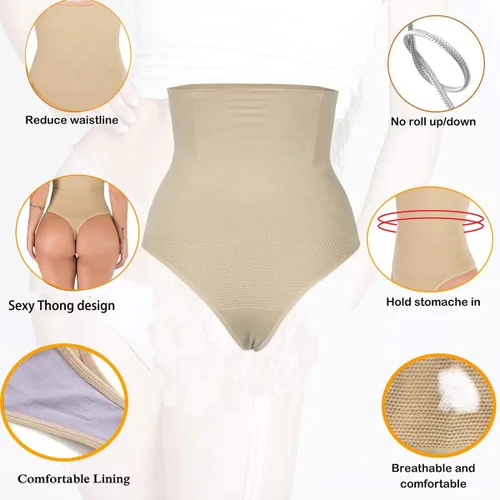 Vista 5 de Hioffer 328 - Tanga con faja moldeadora de cintura, reductor de abdomen, ropa