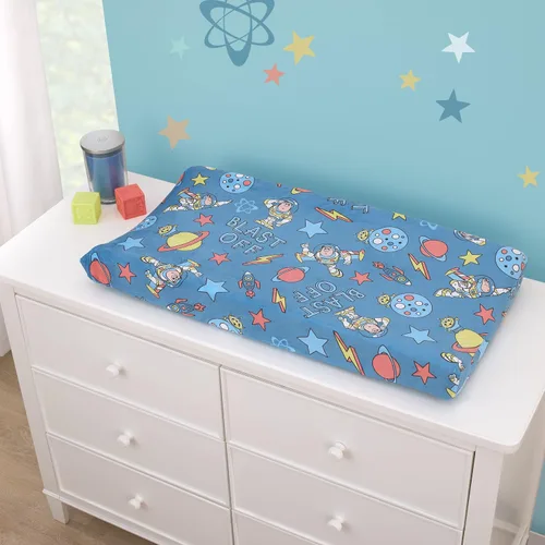 Vista 4 de Disney Toy Story Buzz Lightyear - Funda para cambiador contorneada azul y naranja