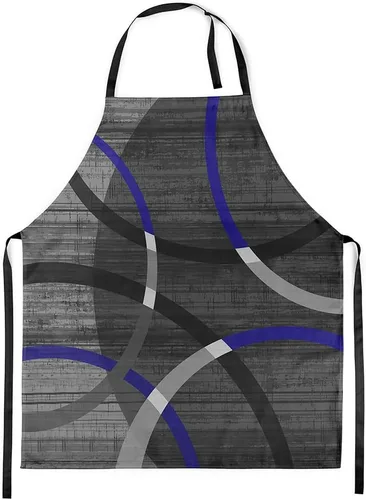 Vista 12 de Castle Fairy Delantal de cocina geométrico en espiral, moderno delantal impermeable con rayas simples para adultos (sin bolsillo), 31 x 26 pulgadas