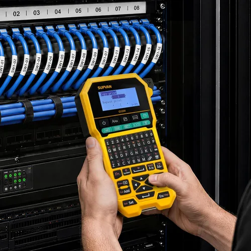 Vista 9 de SUPVAN Máquina etiquetadora con teclado y Bluetooth G15M con tubo