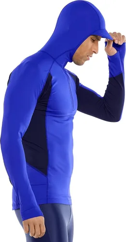 Vista 3 de Coolibar UPF 50+ - Protector solar con capucha para hombre, Aqua