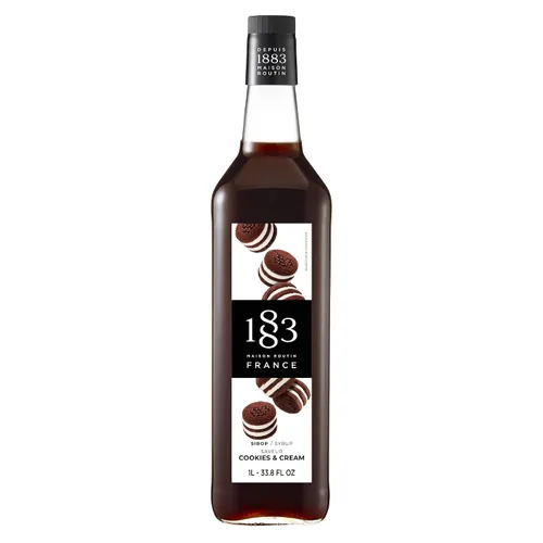 Vista 101 de 1883 Jarabe de Amaretto para bebidas, fabricado en Francia, botella de plástico de 1 litro
