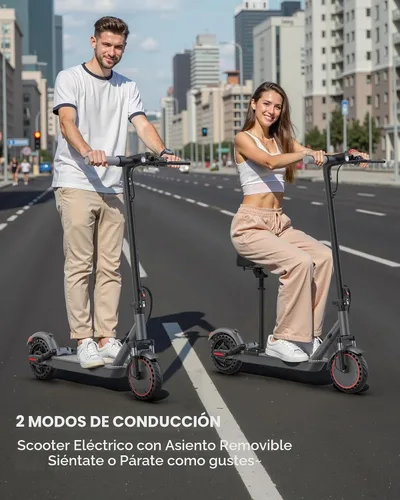 Vista 5 de Joyhis Patinete eléctrico para adultos – 19/22 MPH y rango de 15/22 millas, neumáticos sólidos de 8.5 pulgadas/10 pulgadas plegable E-Scooter