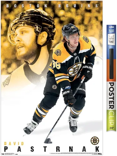 Vista 15 de Trends International NHL Boston Bruins - Póster de pared de David Pastrnák 19, 22.375 x 34 pulgadas, versión premium sin marco