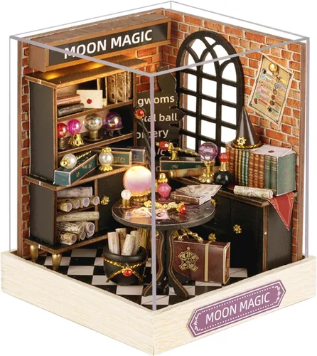 Vista 12 de Flever Kit de casa de muñecas en miniatura para bricolaje, habitación creativa con muebles para un regalo romántico de San Valentín