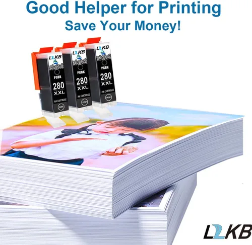 Vista 6 de L2KB PGI-280 Reemplazo compatible para cartuchos de tinta Canon 280 con impresora PIXMA TR7520 TR8520 TS6120 TS6220 TS8120 TS8220 TS9120 TS9520