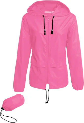 Vista 10 de Avoogue - Chaquetas de lluvia para mujer, diseño ligero, con capucha, para exteriores, impermeables, cortavientos Verde militar