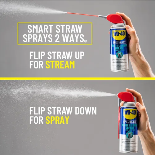 Vista 3 de Aerosol de grasa de litio WD Specialist, 10 pies, color blanco, 1, Blanco, 1