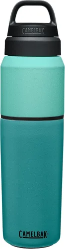 Vista 19 de CamelBak MultiBev - Botella de agua con aislamiento de acero inoxidable y taza de viaje Rosa Terracota/Rosa Camelia