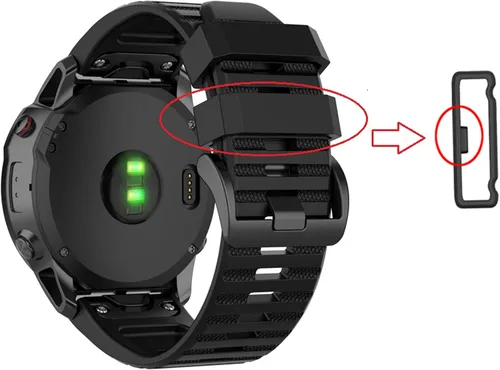 Vista 3 de Paquete de 6 anillos de sujeción de repuesto para Garmin Fenix 3Fenix 3 HRFenix 3 SapphireFenix 5XFenix 5X PlusFenix 6X y 6X ProFenix 7X