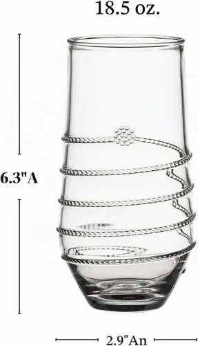 Vista 2 de Juliska Vaso grande de acrílico Amalia - Transparente Claro