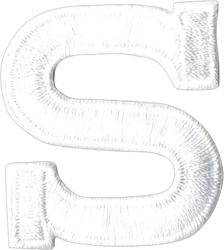 Vista 15 de Letras y números blancos de 1-7/8", parche para planchar, bordado (letra M)