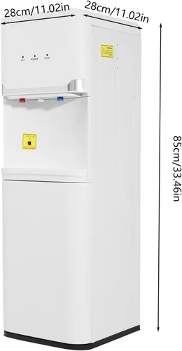 Vista 2 de Xuthusman Dispensador de agua de carga superior, 3 ajustes de temperatura, agua fría y caliente, dispensador de agua de carga superior de 5 galones