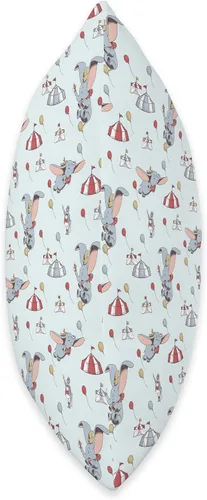 Vista 2 de Disney Almohada clásica de Dumbo Circus con estampado de elefante, 16 x 16 pulgadas, multicolor