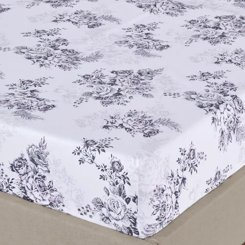 Vista 3 de Royal Hotel Bedding Bally - Juego de sábanas de algodón satinado floral, 4 piezas, 100% algodón, tejido de satén superior, suave como la seda