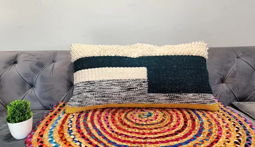 Vista 4 de Trade Star Funda de almohada 100 % algodón, altamente duradera, de alta calidad, para sofá, funda de almohada lumbar moderna y bohemia copetuda