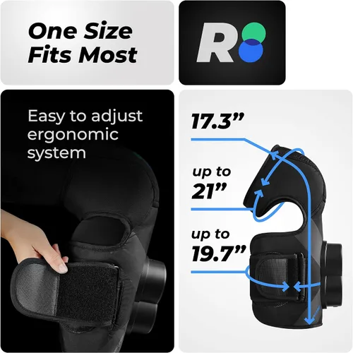 Vista 6 de REATHLETE Masajeador de rodilla Xpress para aliviar el dolor Masajeador de piernas con calor y compresión