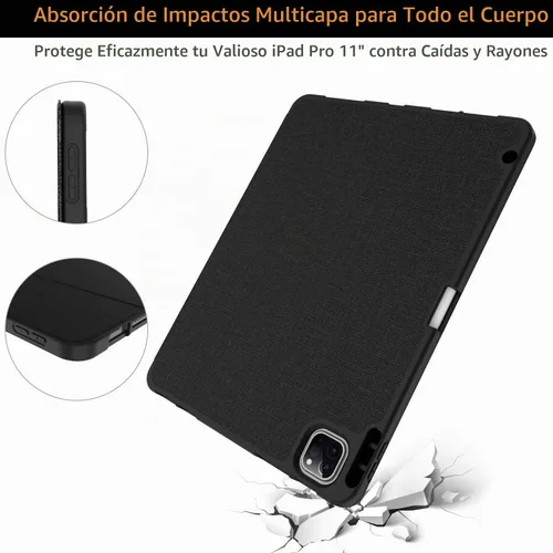 Vista 5 de Soke Funda para iPad Pro 11 (M2) 2022/2021/2020 con soporte para lápices