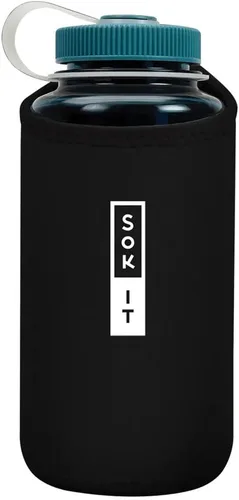 Vista 212 de Sok It BotlSok Funda para botella de agua con cubierta de neopreno aislante (Floral abstracto, se ajusta a CamelBak o Nalgene de 12 onzas)