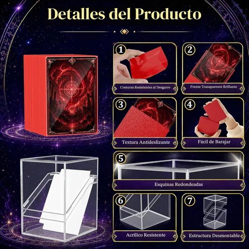 Vista 5 de YSCare Estuches de cubierta, paquete de 12 fundas acrílicas Commander y 1200 fundas mate para tarjetas coleccionables con 12 divisores, caja de 12