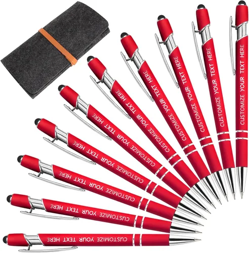 Vista 47 de Bolígrafos personalizados con lápiz óptico y grabado gratis, bolígrafos personalizados para negocios, graduación, aniversarios (hasta 500 unidades)