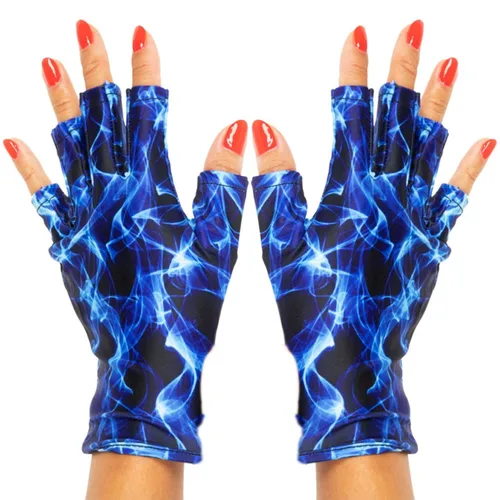 Vista 4 de ManiGlovz - Guantes de uñas originales con protección UPF 50+ UV Manicura de gel y guantes anti UV sin dedos para mujeres Se pueden utilizar