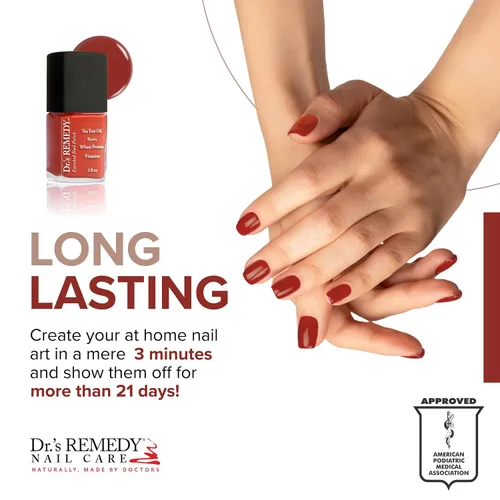 Vista 3 de Dr’s Remedy Esmalte de uñas enriquecido: No tóxico, totalmente natural y orgánico - Formulado por médicos: Fortalece, restaura, cura y protege