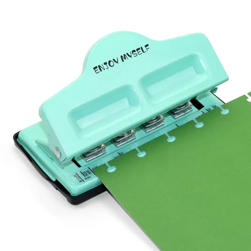 Vista 7 de Perforadora de Agujeros con Encuadernación de Disco con Forma de Hongo para Todos los Tamaños de Papel, Perforadora de Papel Happy Planner