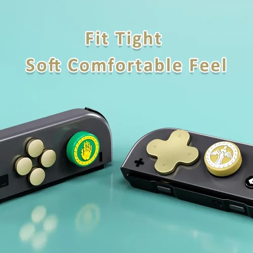 Vista 3 de PERFECTSIGHT Silicone Joycon Thumb Grip Caps, Joystick Cover Compatible with Nintendo SwitchOLEDSwitch Lite,4PCS (Sword Hand-D)