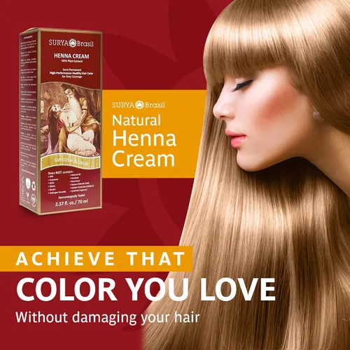 Vista 2 de Surya Brasil Productos Crema de henna, rubio sueco, 2.37 onzas líquidas