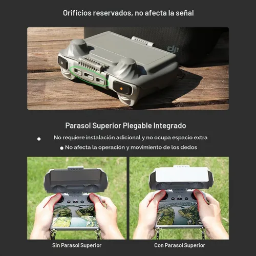 Vista 4 de Arzroic Cubierta protectora para parasol RC con cordón para el cuello para DJI Mini 3/Mini 3 Pro/RC Controlador Accesorios