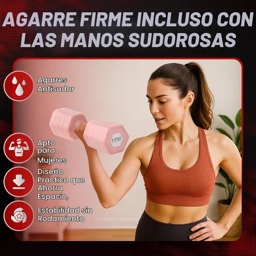 Vista 4 de Juego de mancuernas ajustables de 20 libras con bandas de resistencia para entrenar – Juego de 2 pesas con 4 bandas elásticas para ejercicio