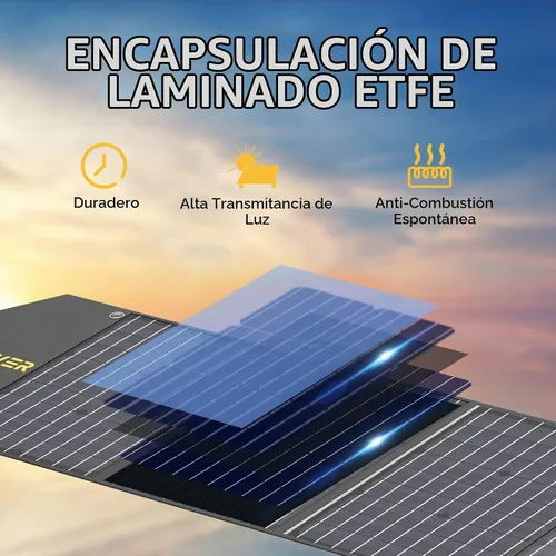 Vista 7 de Lipower - Panel solar portátil de 100 W, 18 V, cargador solar plegable para Lipower Power Sation, Jackery/Anker/FlashFish/Bluetti/Goal Zero/Rockpals