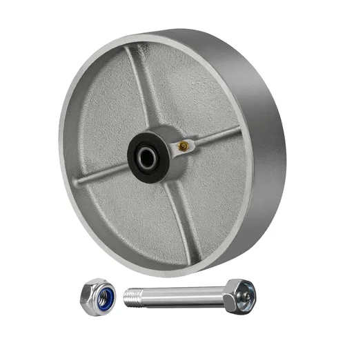 Vista 20 de Ruedas industriales de 3" x 2", rueda de hierro fundido de acero – Rueda de servicio pesado – Capacidad de 800 libras cada una, rodamiento