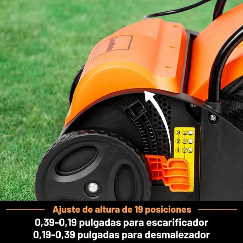 Vista 5 de LawnMaster GV1212B - Podadora escarificadora de césped de 13 pulgadas, 12 amperios