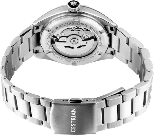 Vista 6 de Cestrian Master Series Black Dial Steel Bracelet Automatic Mens Watch