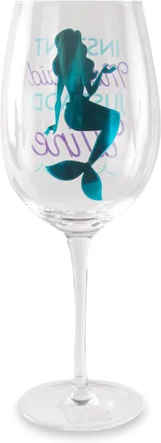 Vista 7 de Pavilion - Mermaid Girl - Instant Mermaid Just Add Wine - Copa de vino de cristal de 12 onzas