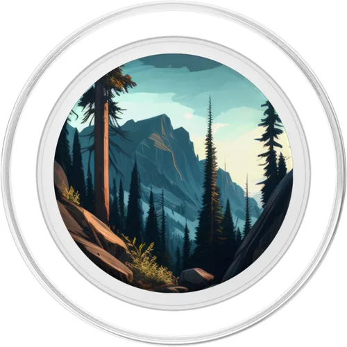 Vista 2 de Mountain Wilderness - Pinos para exteriores, senderismo, bosque terroso, PopSockets MagSafe PopGrip para iPhone