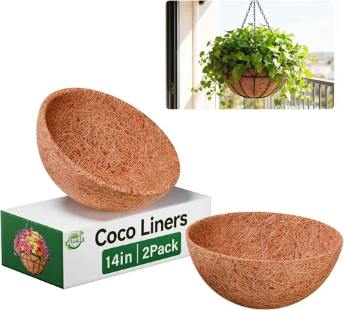 Vista 16 de Halatool Paquete de 2 revestimientos de coco de 12 pulgadas para cestas