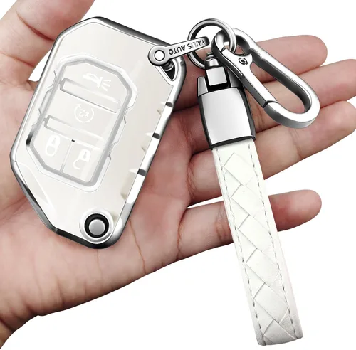 Vista 9 de Funda para Llavero de Jeep con Llavero Carcasa de Llave de Protección Completa Suave Estuche de Llave Compatible con Jeep Gladiator JT Sahara JLU