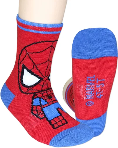 Vista 2 de Super Hero Adventures Spider-Man - Calcetines para niños pequeños, paquete de 6
