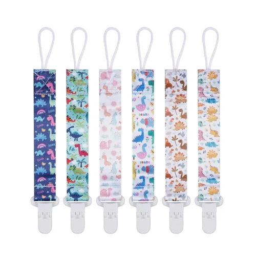 Vista 7 de Pinza para chupete para bebé, correa Paci, clips para bebés, niños y niñas, artículos esenciales para recién nacidos, paquete de 6 unidades (Navidad)